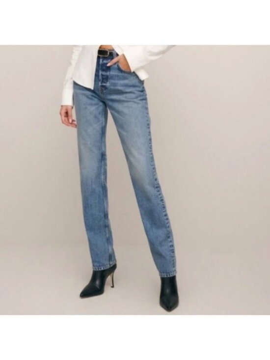 Camille Rowe x Reformation Denim - Camille Rowe x Reformation Straight Denim Jean 27 Button Fly Streetwear Designer